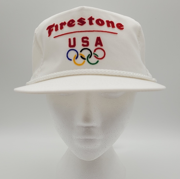 VINTAGE | 90s 1992 Firestone USA Olympics Team snapback cap hat - Picture 1 of 7